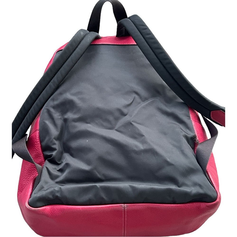 COACH CHARLIE BACKPACK IN PEBBLE LEATHER SILVER/TRUE RED STYLE - Picture 5 of 7